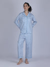 Blue Stripe Sleep Lounge Set