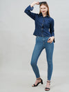 Indigo Denim Flare Sleeve Shirt